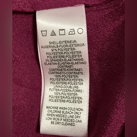 NWT Dress the Population Alicia Mixed Media Dark Magenta Midi Dress - Sz S - Picture 7 of 9